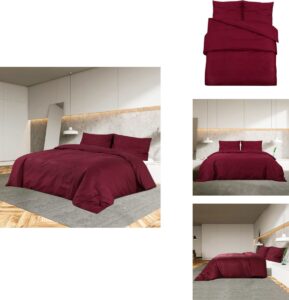 vidaXL Dekbed - Dekbedden - Dekbedovertrek - Overtrek - Dekbedovertrekset lichtgewicht 260x240 cm microvezel bordeaux